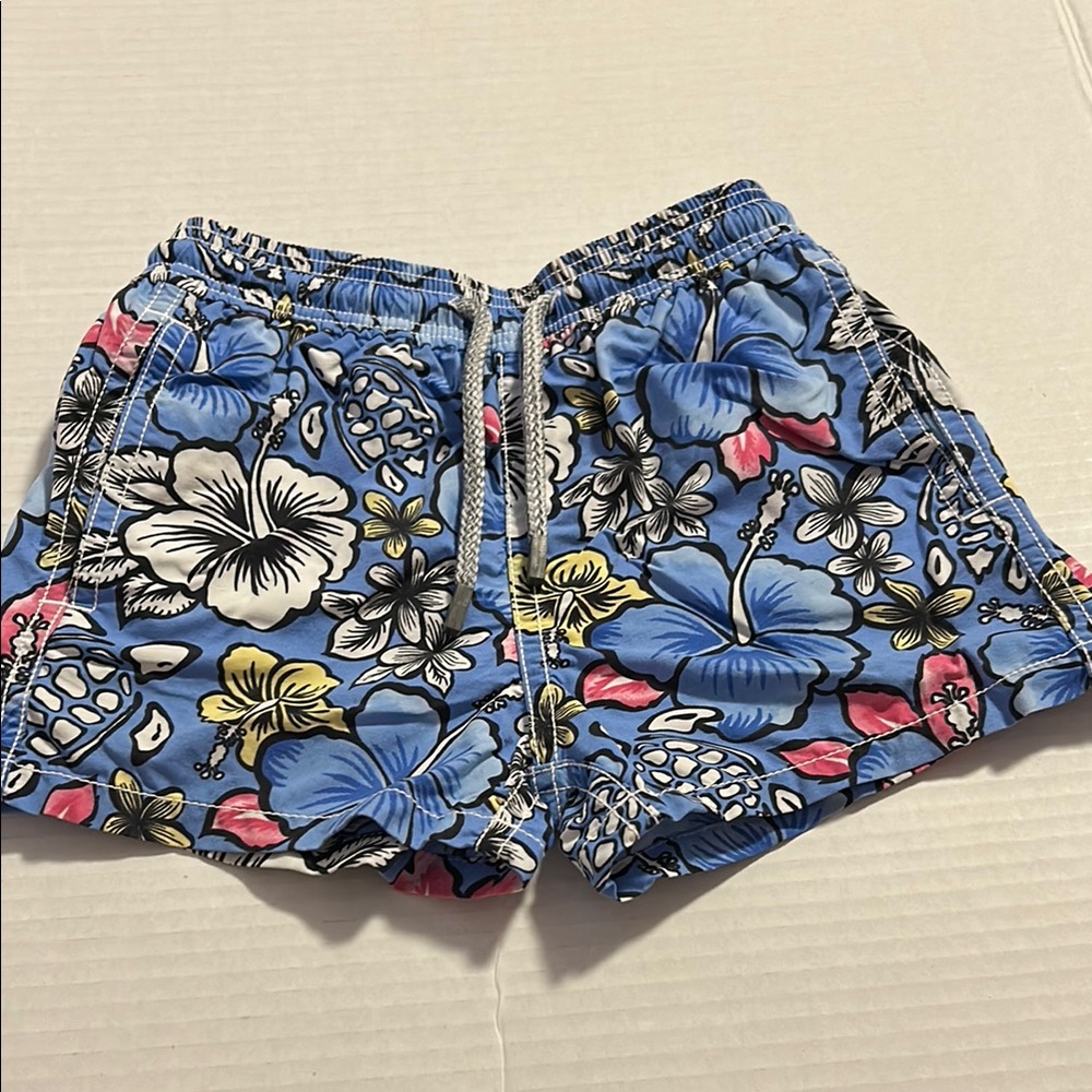 Vilebrequin Blue and Pink Floral Swim Shorts
